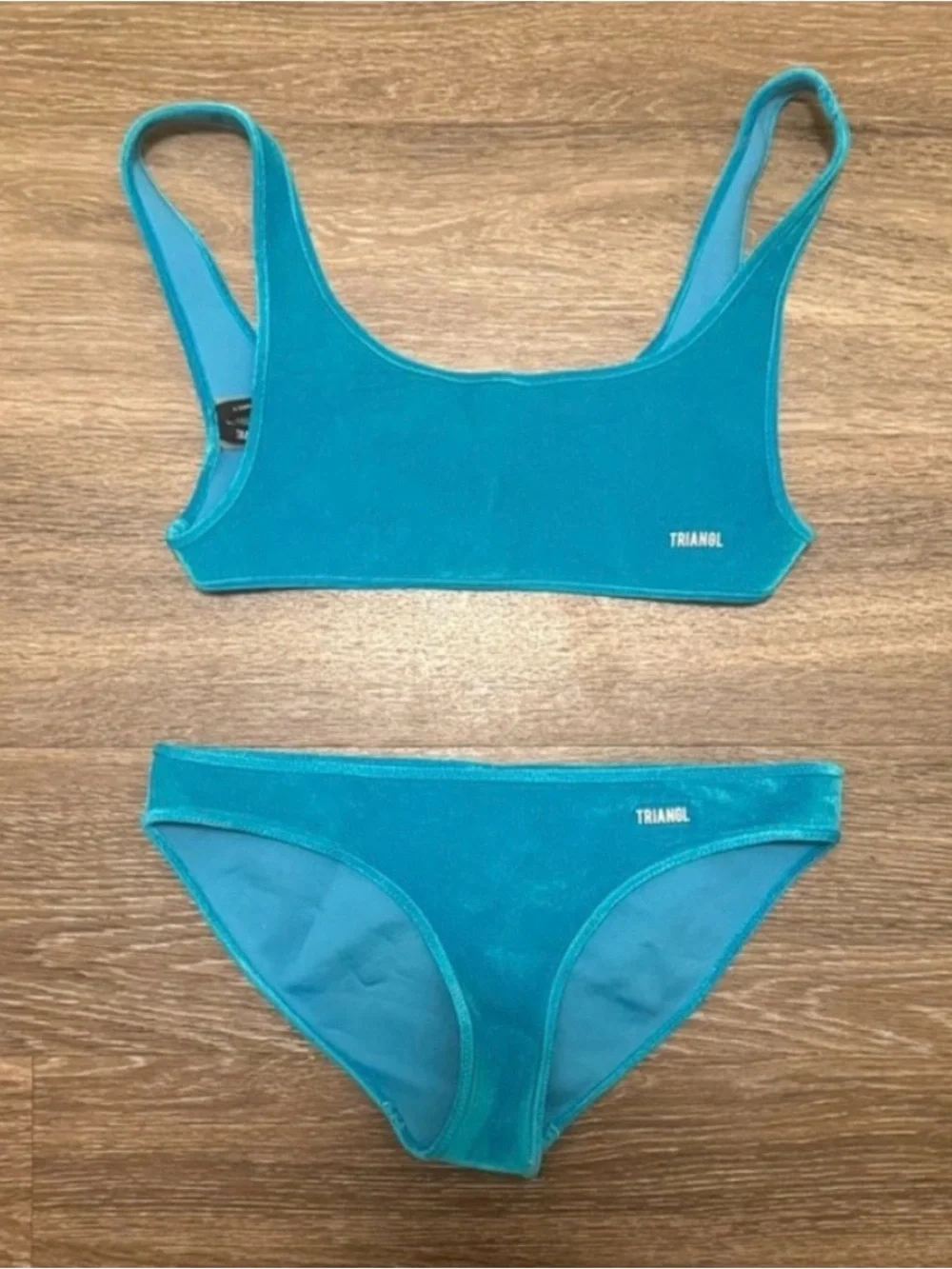 Triangl Swimwear Aqua Velvet Bikini Set